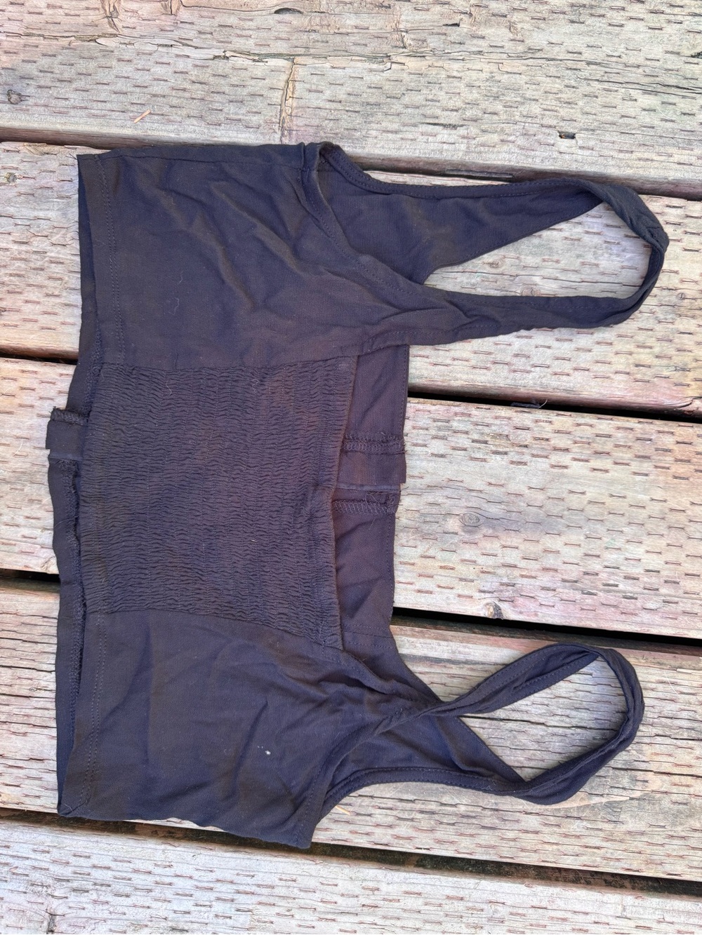 wild fable Black Sleeveless Bust-Seamed Crop Top - Picture 4 of 5